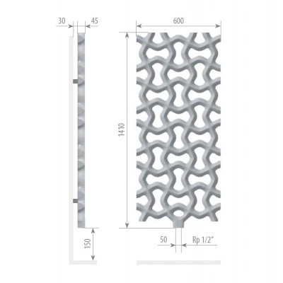 Дизайн-радиатор Varmann Abstract 1410x600 коричневый RAL 8024 Дизайн-радиатор Varmann Abstract 1410x600 коричневый RAL 8024