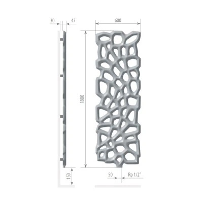 Дизайн-радиатор Varmann Diagram 1800x600 бежевый RAL 1014 Дизайн-радиатор Varmann Diagram 1800x600 бежевый RAL 1014