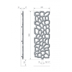 Дизайн-радиатор Varmann Diagram 1800x600 белый RAL 9016