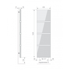 Дизайн-радиатор VARMANN Solido Glass 1220x450 TS панель из закаленного стекла с нанесением рисунка